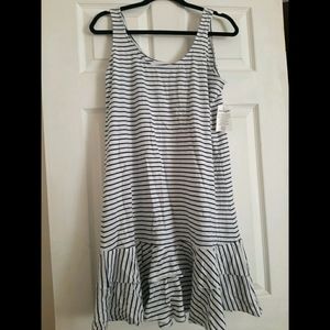 Nwt Lord and Taylor pinstripe peplum dress
